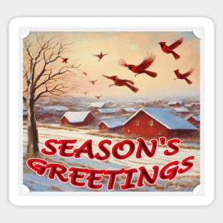 Season's Greetings Winter Wonderland Sticker